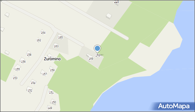 Żuromino, Żuromino, 170, mapa Żuromino