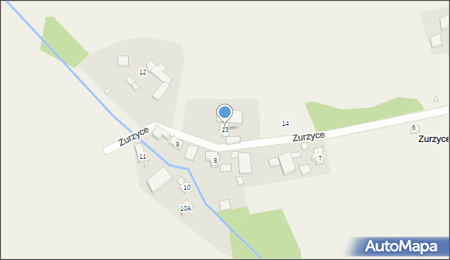 Zurzyce, Zurzyce, 13, mapa Zurzyce