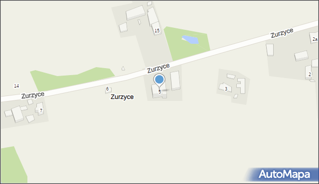 Zurzyce, Zurzyce, 5, mapa Zurzyce