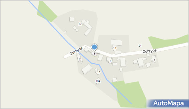 Zurzyce, Zurzyce, 9, mapa Zurzyce