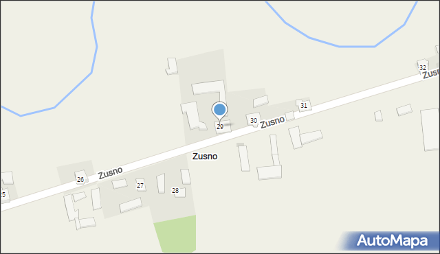 Zusno, Zusno, 29, mapa Zusno