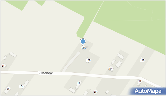 Zuzanów, Zuzanów, 16A, mapa Zuzanów