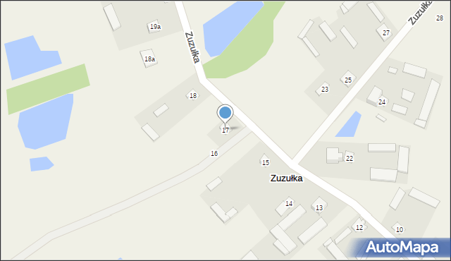 Zuzułka, Zuzułka, 17, mapa Zuzułka