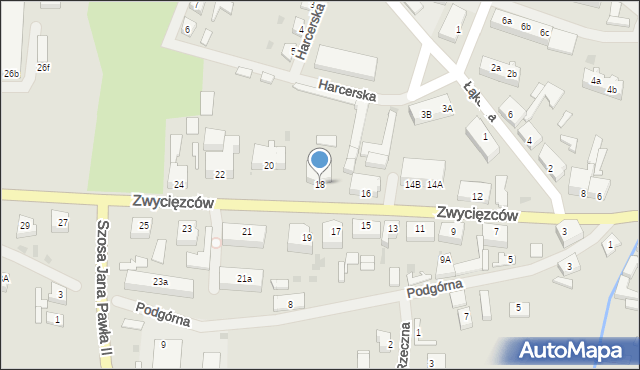 Barwice, Zwycięzców, 18, mapa Barwice