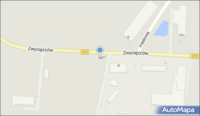 Barwice, Zwycięzców, 35a, mapa Barwice