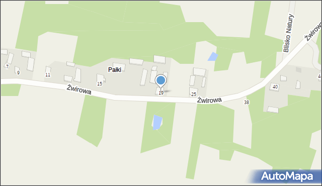 Basinów, Żwirowa, 19, mapa Basinów