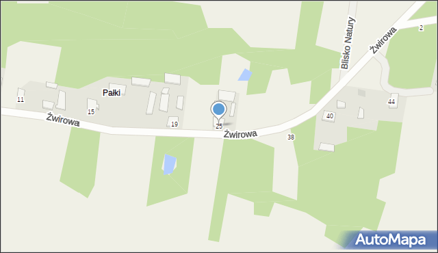 Basinów, Żwirowa, 25, mapa Basinów