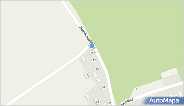 Biała Wielka, Zwierkowskiego Walentego, 75, mapa Biała Wielka
