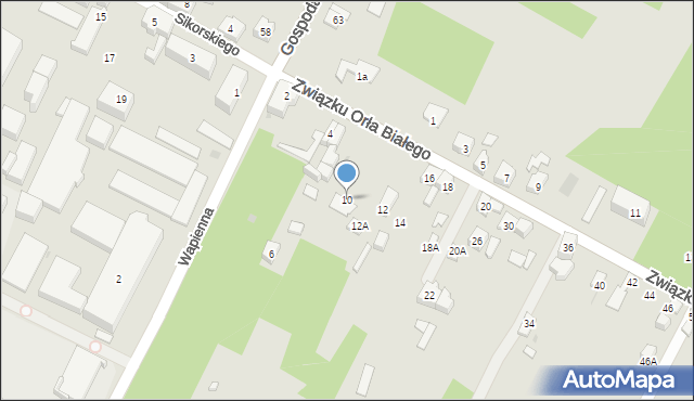 Dąbrowa Górnicza, Związku Orła Białego, 10, mapa Dąbrowa Górnicza