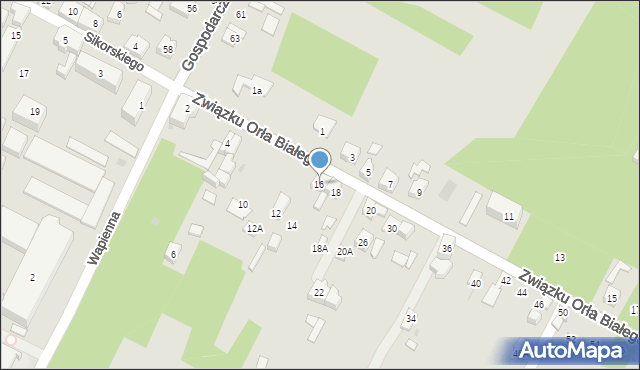 Dąbrowa Górnicza, Związku Orła Białego, 16, mapa Dąbrowa Górnicza