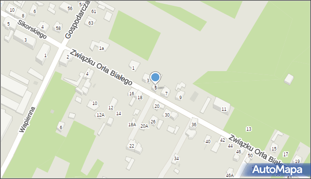 Dąbrowa Górnicza, Związku Orła Białego, 5, mapa Dąbrowa Górnicza