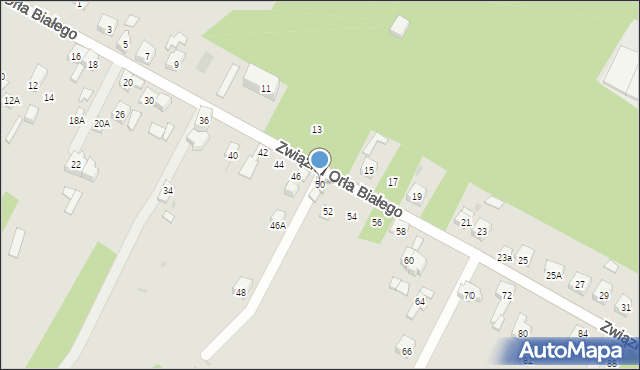 Dąbrowa Górnicza, Związku Orła Białego, 50, mapa Dąbrowa Górnicza