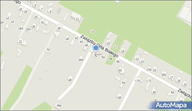 Dąbrowa Górnicza, Związku Orła Białego, 52, mapa Dąbrowa Górnicza