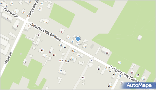 Dąbrowa Górnicza, Związku Orła Białego, 7, mapa Dąbrowa Górnicza
