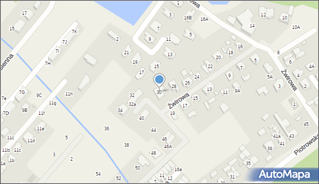 Daszewice, Żwirowa, 30, mapa Daszewice