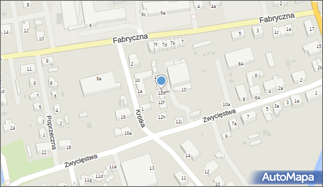 Dobre Miasto, Zwycięstwa, 12d, mapa Dobre Miasto