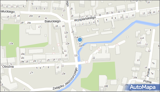 Elbląg, Związku Jaszczurczego, 11b, mapa Elbląga