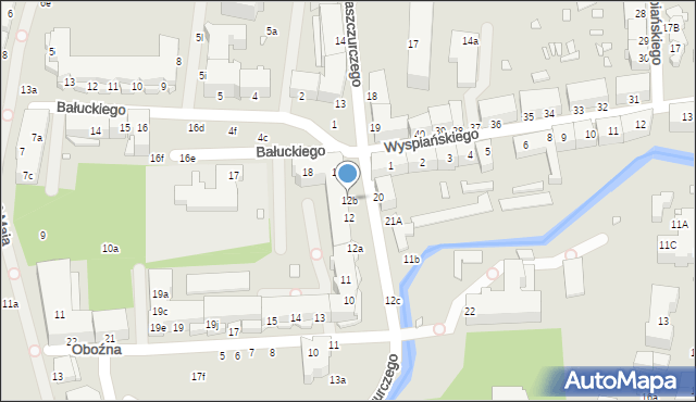 Elbląg, Związku Jaszczurczego, 12b, mapa Elbląga