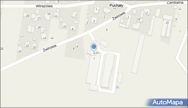 Falenty, Żwirowa, 7, mapa Falenty