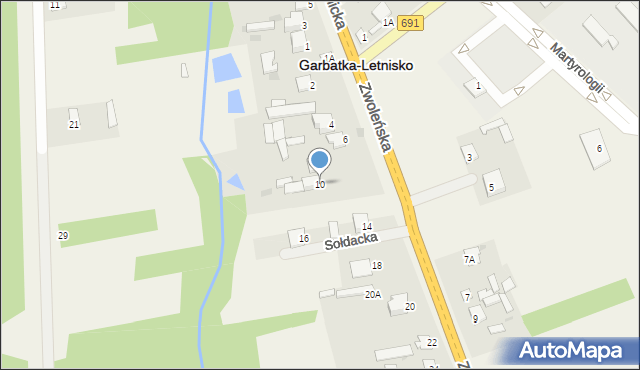 Garbatka-Letnisko, Zwoleńska, 10, mapa Garbatka-Letnisko