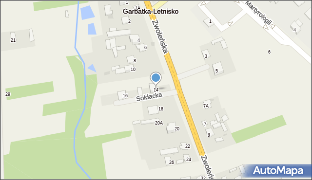 Garbatka-Letnisko, Zwoleńska, 14, mapa Garbatka-Letnisko
