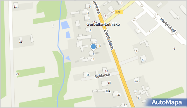 Garbatka-Letnisko, Zwoleńska, 8, mapa Garbatka-Letnisko