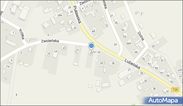 Gniewoszów, Zwoleńska, 12, mapa Gniewoszów