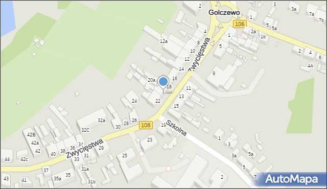 Golczewo, Zwycięstwa, 20, mapa Golczewo