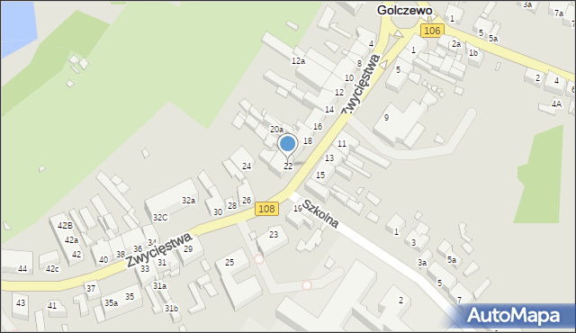 Golczewo, Zwycięstwa, 22, mapa Golczewo