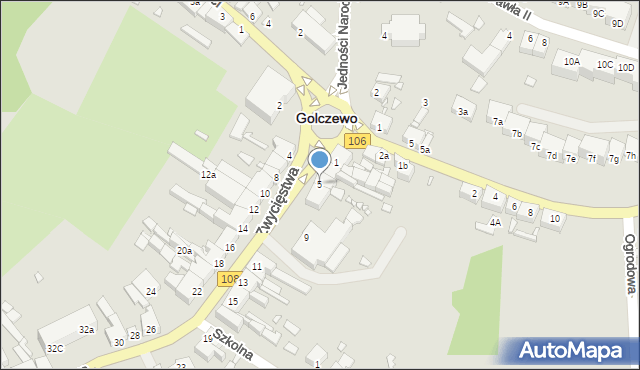 Golczewo, Zwycięstwa, 5, mapa Golczewo