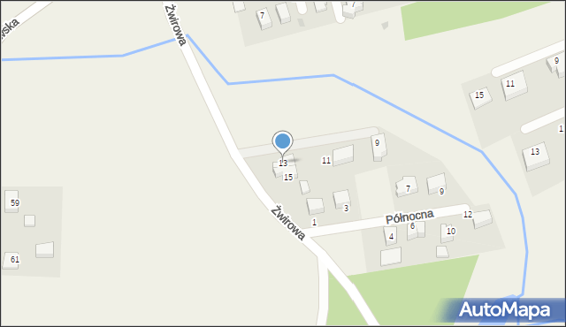 Gościcino, Żwirowa, 13, mapa Gościcino