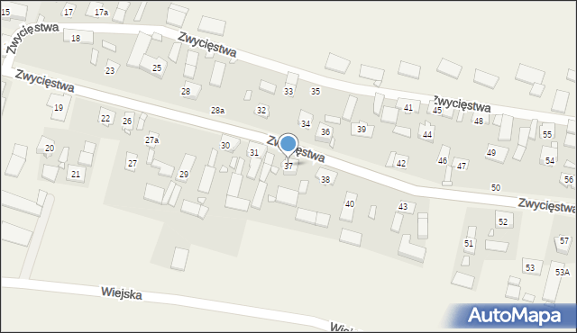 Jasienie, Zwycięstwa, 37, mapa Jasienie