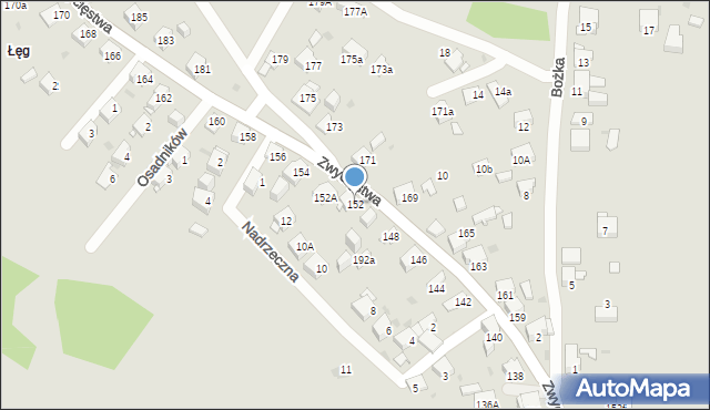 Jaworzno, Zwycięstwa, 152, mapa Jaworzno