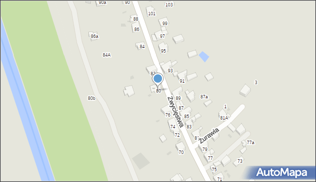 Jaworzno, Zwycięstwa, 80, mapa Jaworzno