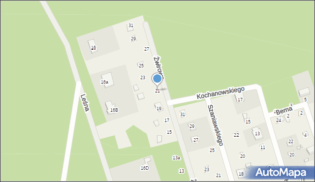 Jedlicze B, Żwirowa, 21, mapa Jedlicze B
