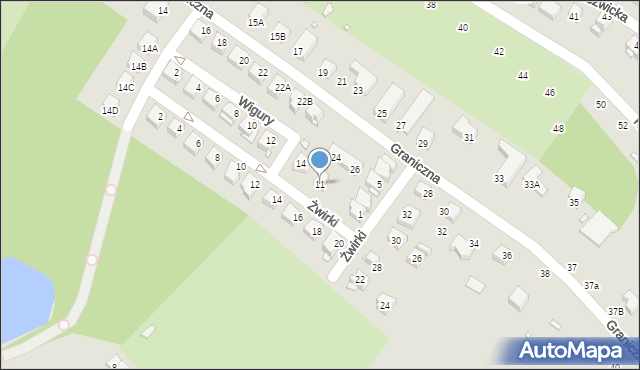 Jelenia Góra, Żwirki Franciszka, 11, mapa Jelenia Góra