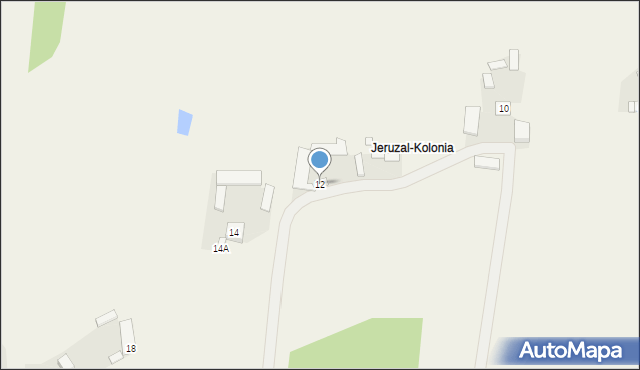 Jeruzal, Żwirowa, 12, mapa Jeruzal