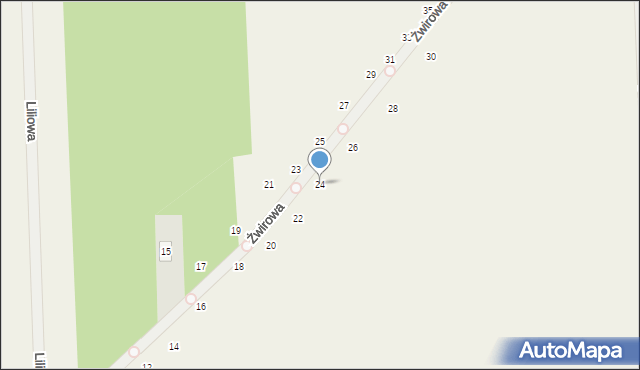 Jesionka, Żwirowa, 24, mapa Jesionka