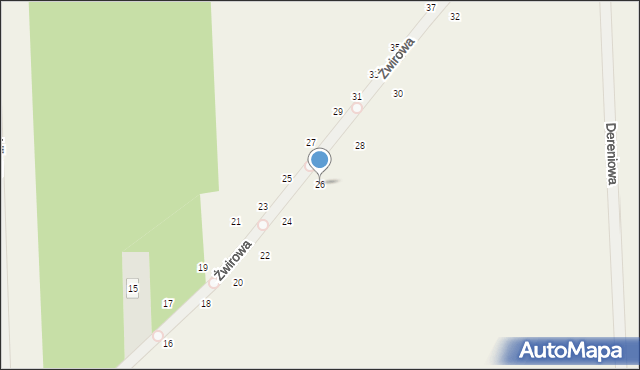 Jesionka, Żwirowa, 26, mapa Jesionka