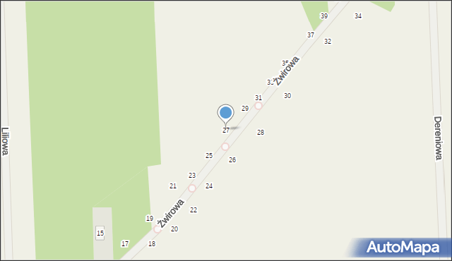 Jesionka, Żwirowa, 27, mapa Jesionka