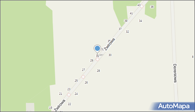 Jesionka, Żwirowa, 31, mapa Jesionka