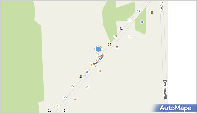 Jesionka, Żwirowa, 35, mapa Jesionka