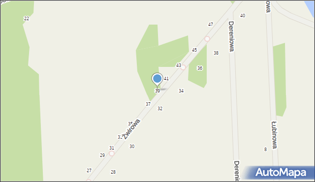 Jesionka, Żwirowa, 39, mapa Jesionka