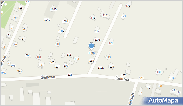 Karolina, Żwirowa, 115B, mapa Karolina