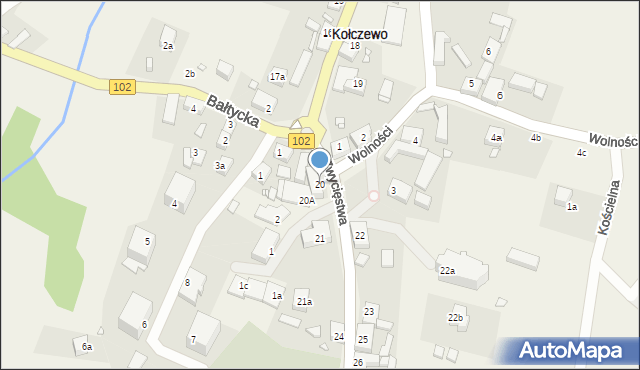 Kołczewo, Zwycięstwa, 20, mapa Kołczewo