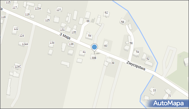 Krzyżowice, Zwycięstwa, 39a, mapa Krzyżowice