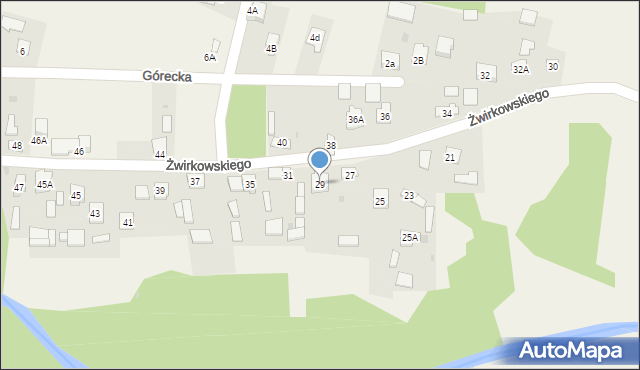 Lelów, Żwirkowskiego, 29, mapa Lelów