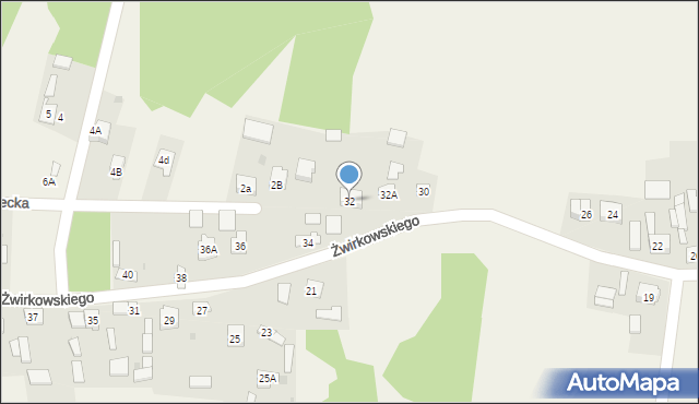 Lelów, Żwirkowskiego, 32, mapa Lelów