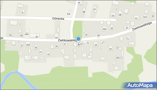 Lelów, Żwirkowskiego, 35, mapa Lelów