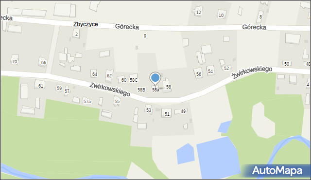 Lelów, Żwirkowskiego, 58a, mapa Lelów